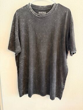 Washed Black Mineral-Dye Short Sleeve Crew Tee